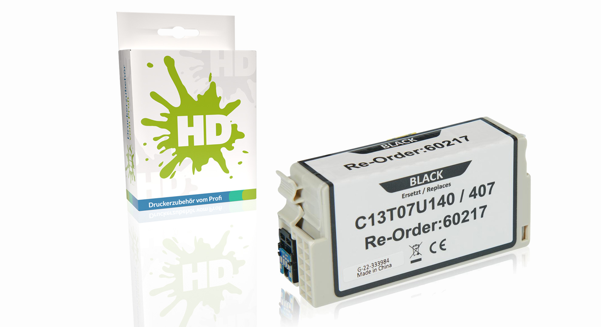 Kompatibel zu Epson C13T07U140 / 407 Tintenpatrone, schwarz