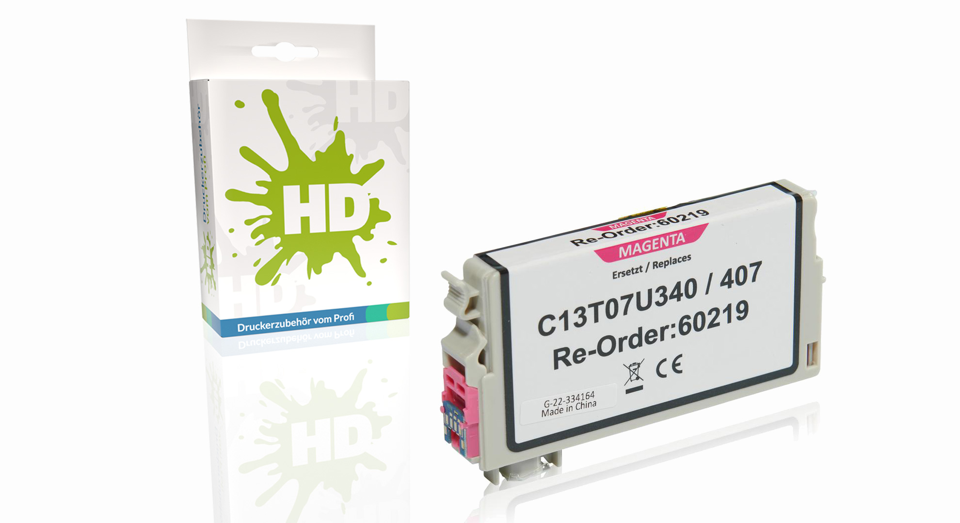 Kompatibel zu Epson C13T07U340 / 407 Tintenpatrone, magenta