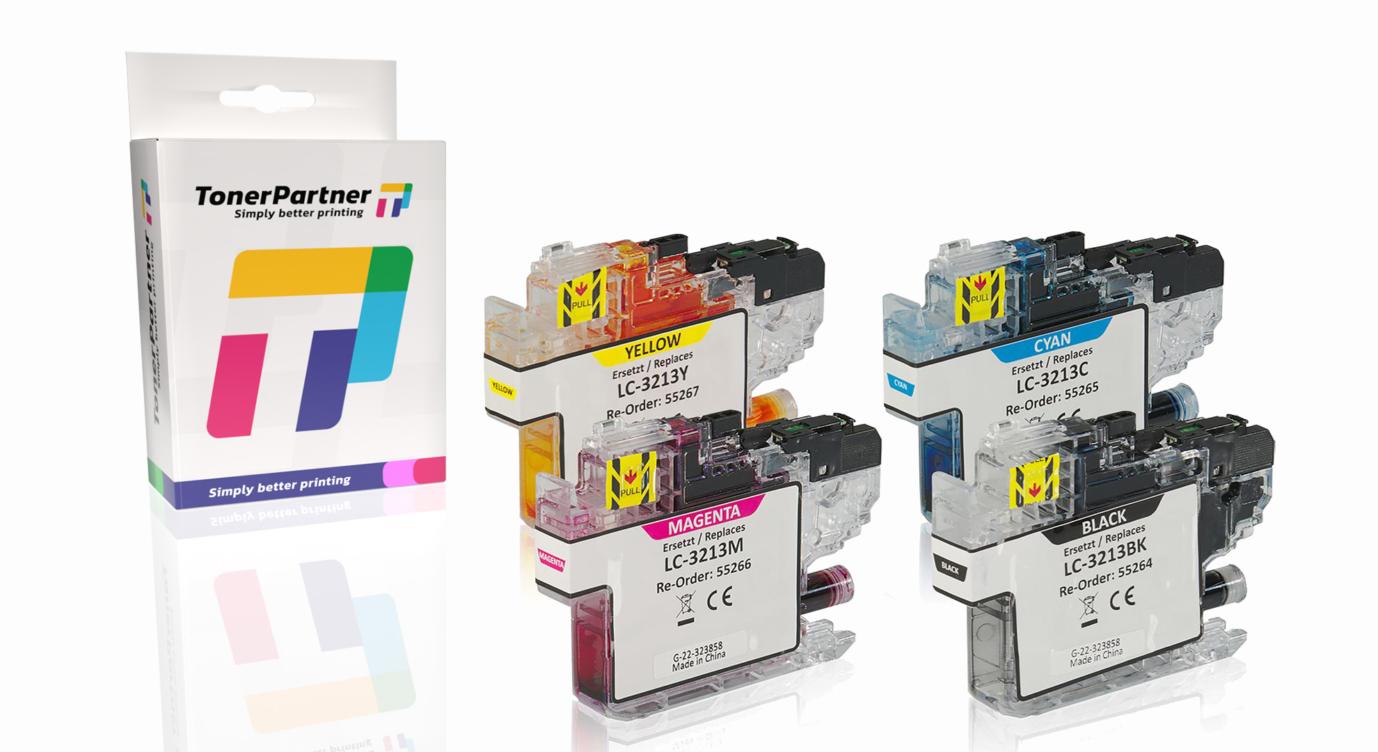 Multipack kompatibel zu Brother LC-3213 enthält 4x Tintenpatrone