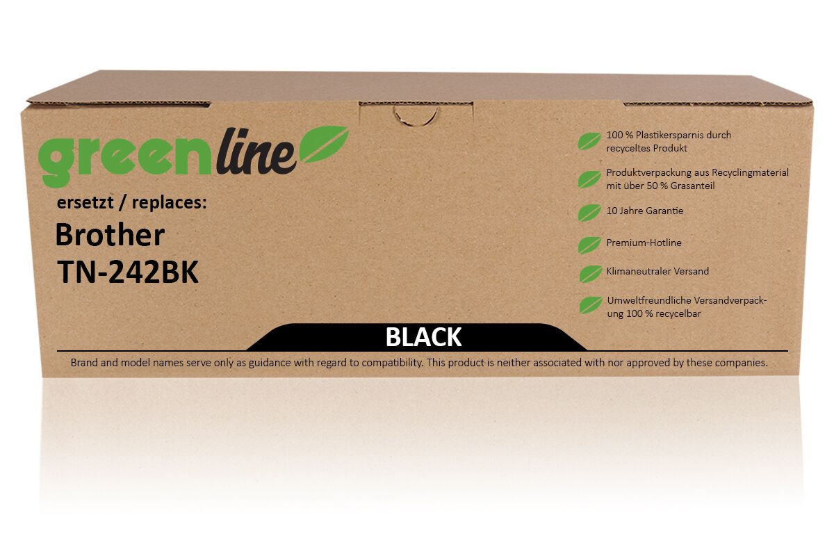 greenline ersetzt Brother TN-242BK Tonerkartusche, schwarz