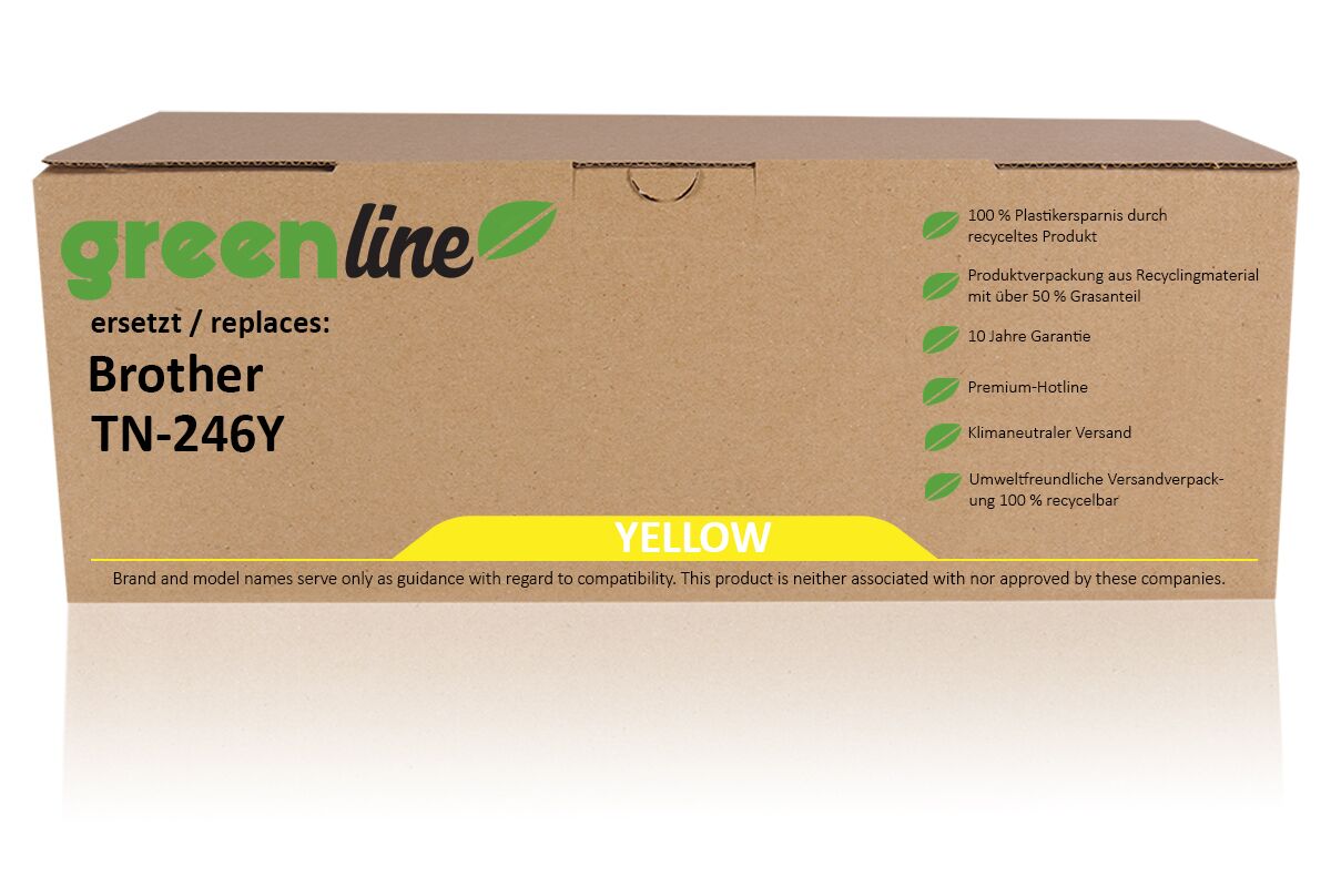 greenline ersetzt Brother TN-242Y / TN-246Y Tonerkartusche, gelb