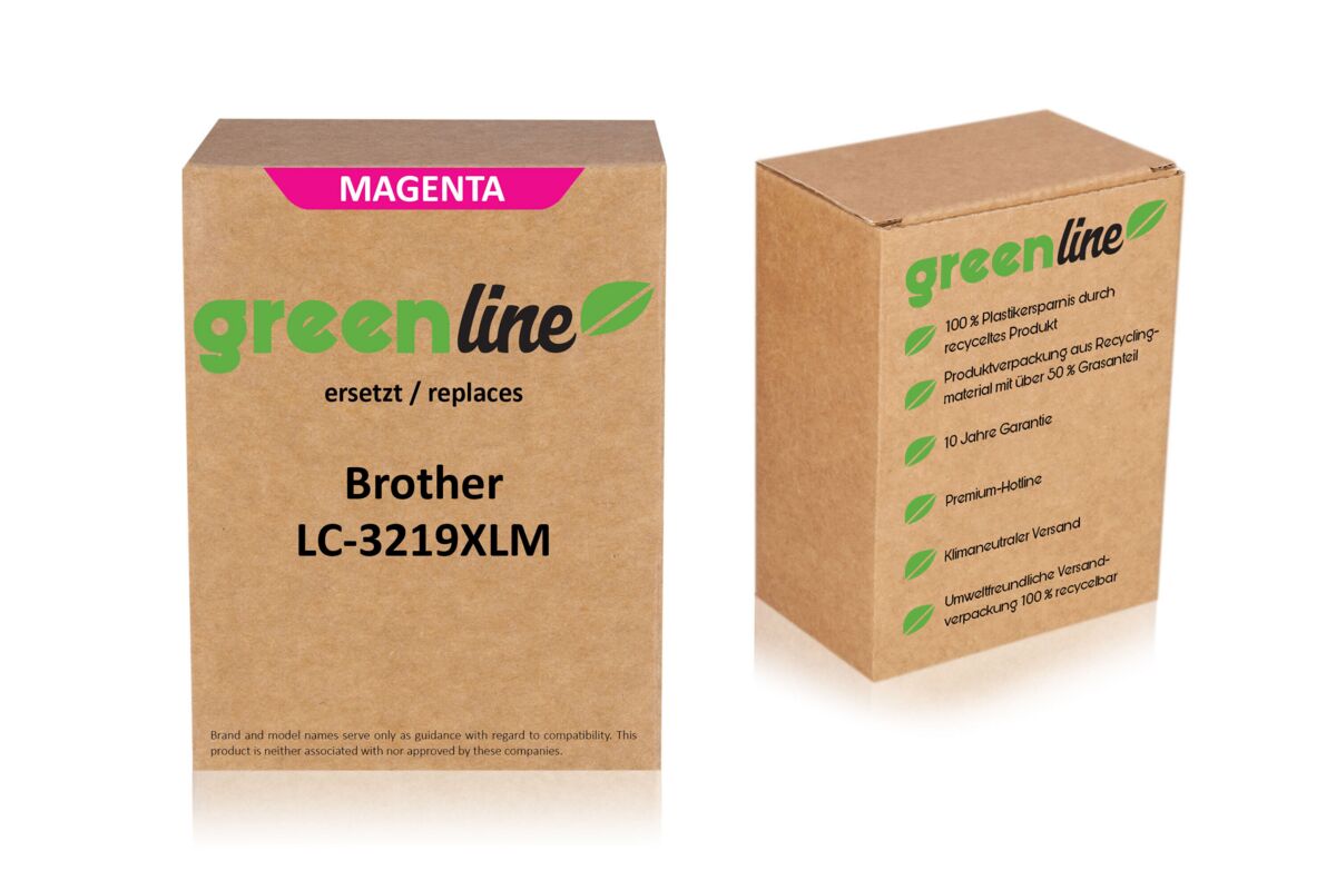 greenline ersetzt Brother LC-3219XLM Tintenpatrone, magenta