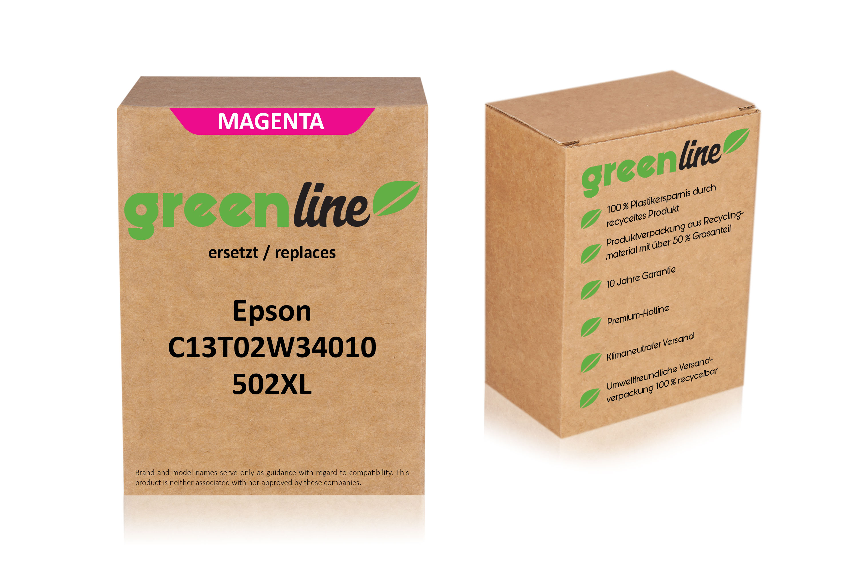 greenline ersetzt Epson C 13 T 02W34010 / 502XL Tintenpatrone, magenta
