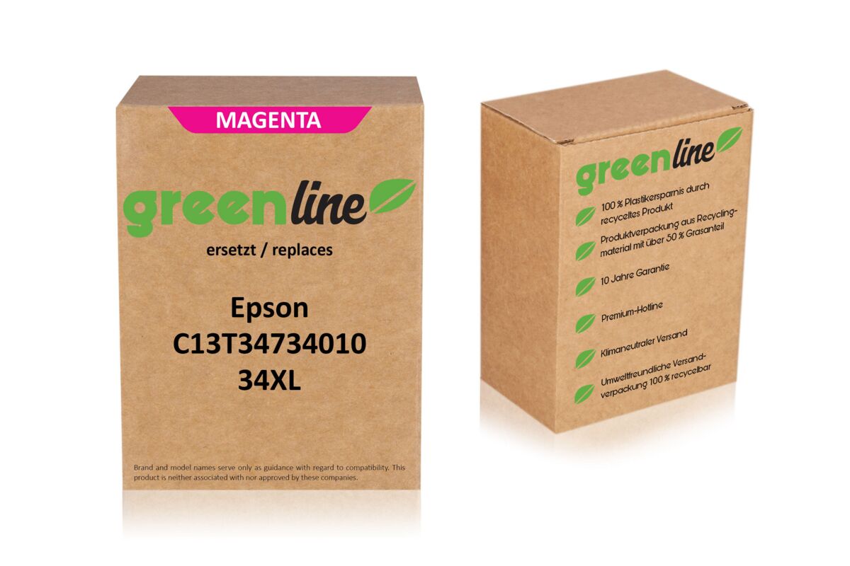 greenline ersetzt Epson C13T34734010 / 34XL Tintenpatrone, magenta