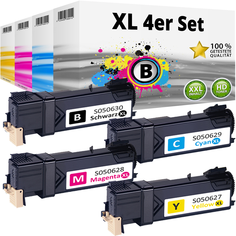 Multipack kompatibel zu Epson C13S050630 / 0630 enthält 1xBK, 1xC, 1xM, 1xY