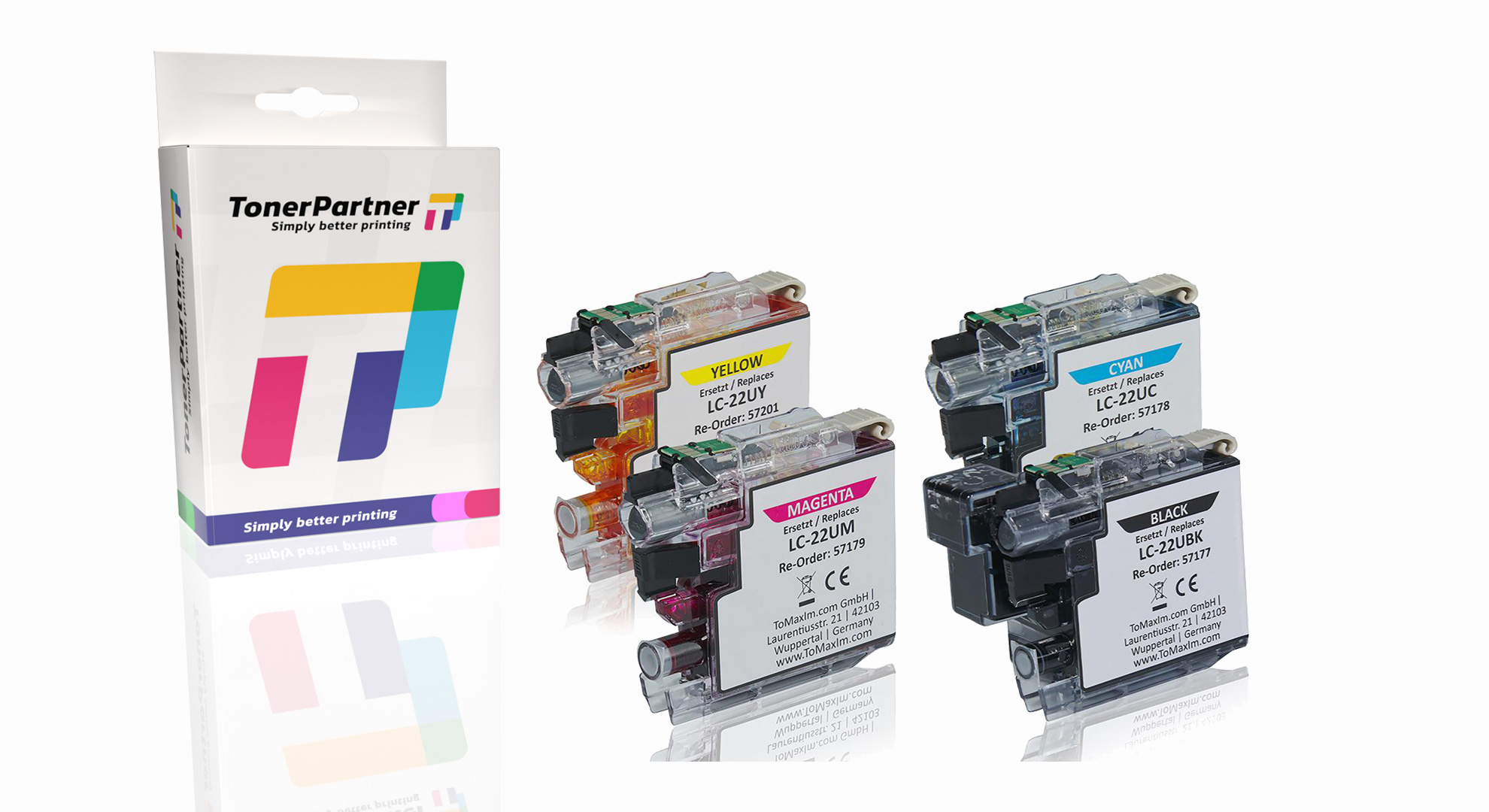 Multipack kompatibel zu Brother LC22U enthält 4x Tintenpatrone