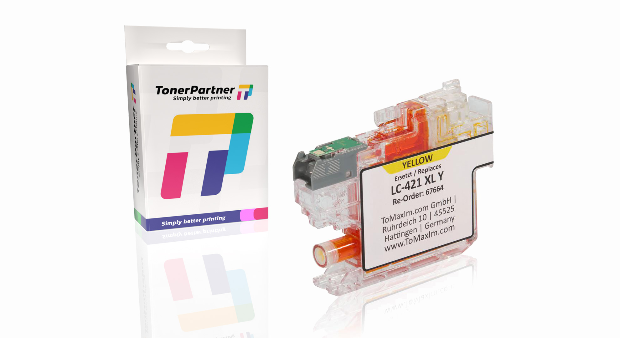Kompatibel zu Brother LC-421 Y Tintenpatrone, gelb