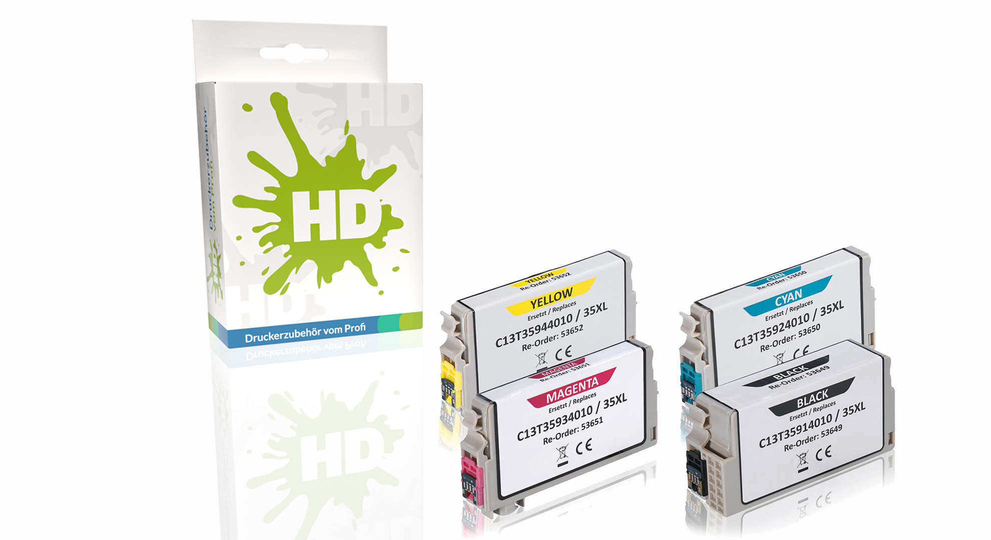 Multipack kompatibel zu Epson C13T35914010 / 35XL enthält 4x Tintenpatrone