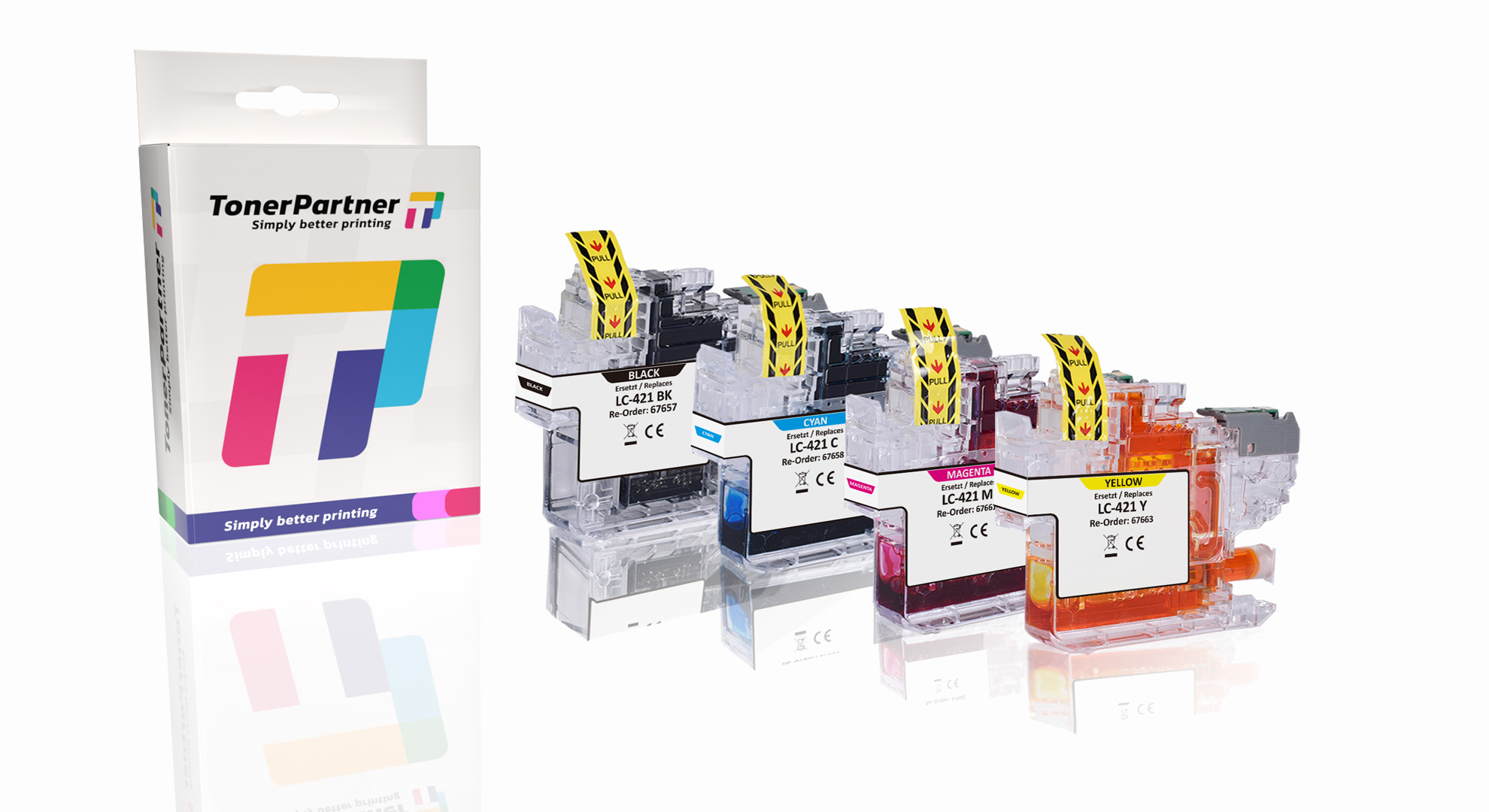 Multipack kompatibel zu Brother LC-421 VAL enthält 4x Tintenpatrone