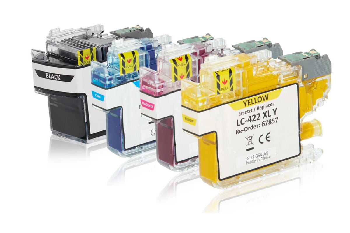 Multipack kompatibel zu Brother LC-422XLVAL enthält 4x Tintenpatrone