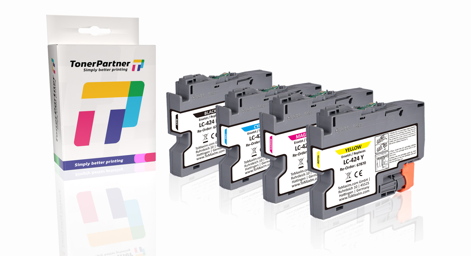 Multipack kompatibel zu Brother LC-424VAL enthält 1xBK, 1xC, 1xM, 1xY