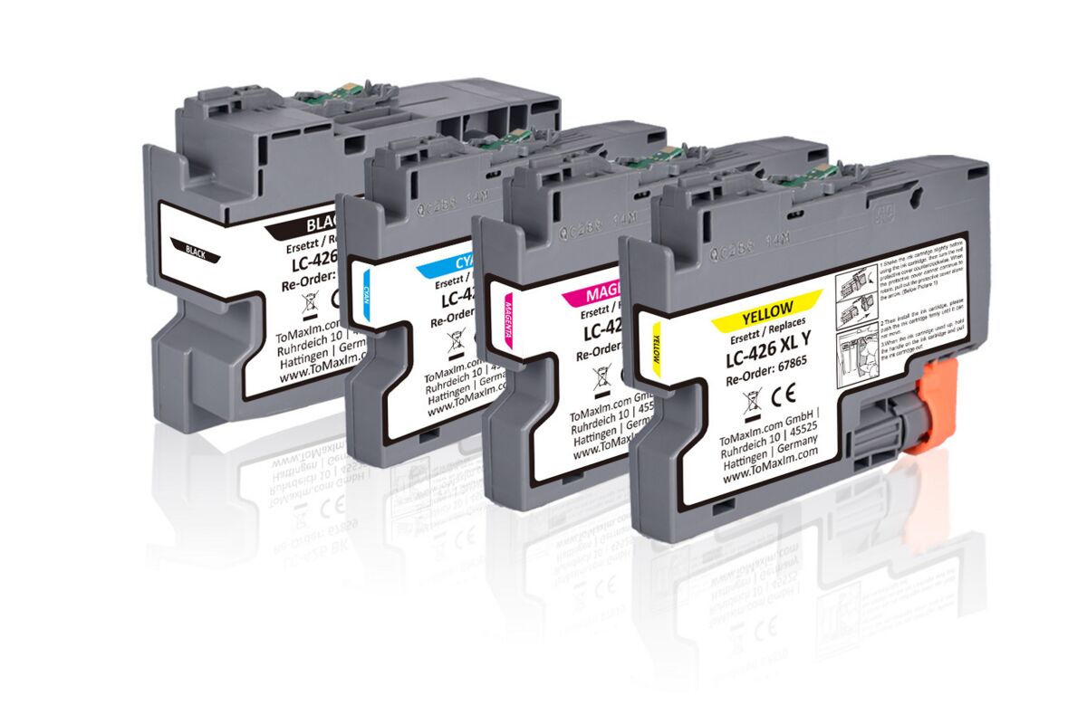 Multipack kompatibel zu Brother LC-426XLBK enthält 4x Tintenpatrone