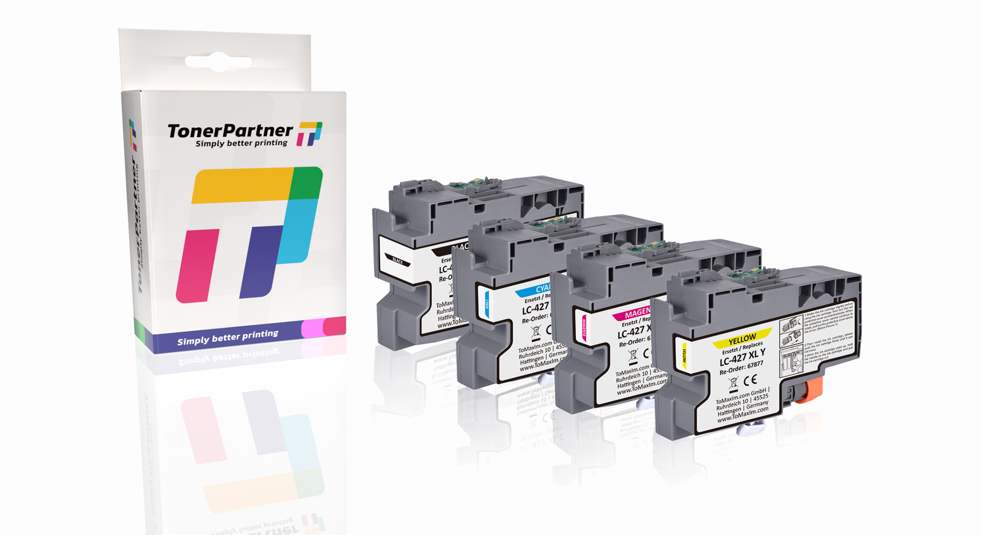 Multipack kompatibel zu Brother LC-427XLBK enthält 4x Tintenpatrone