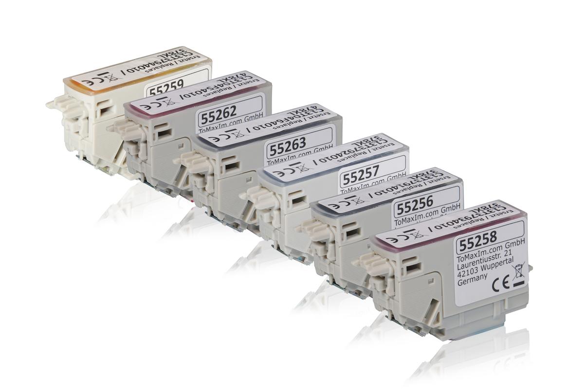 Multipack kompatibel zu Epson C13T379D4010 / 378XL/478XL enthält 1xBK, 1xC, 1xM, 1xY, 1xR, 1xGY