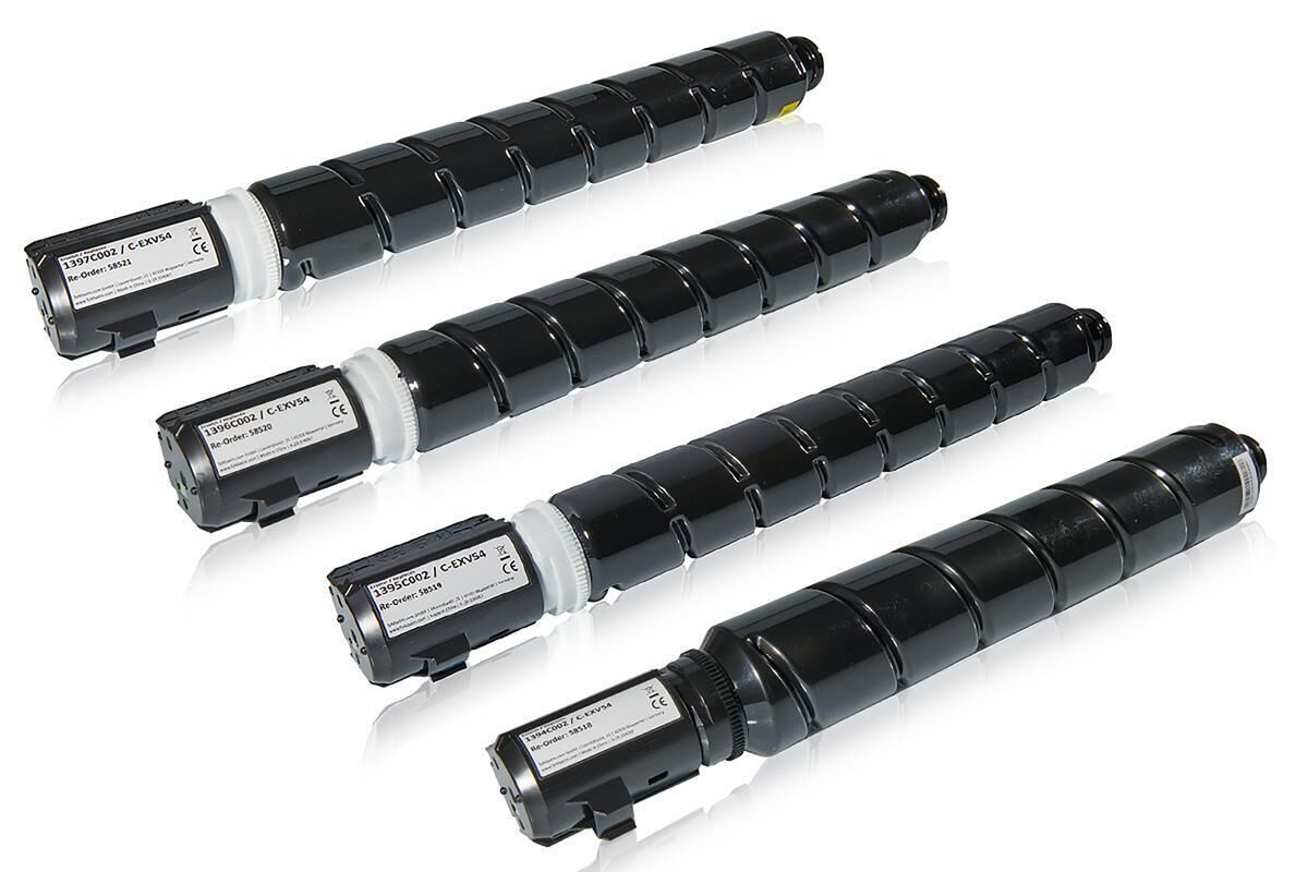 Multipack kompatibel zu Canon 1394C002 / C-EXV54 enthält 1xBK, 1xC, 1xM, 1xY