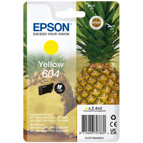 Original Epson 604 (C13T10G44010) Tintenpatrone gelb