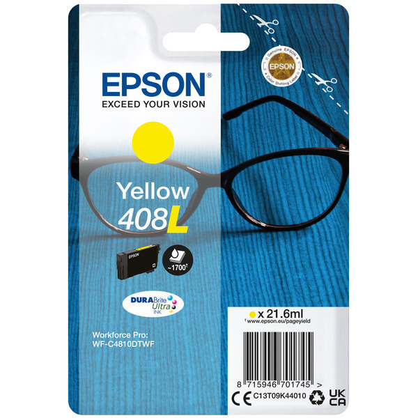 Original Epson 408L (C13T09K44010) Tintenpatrone gelb