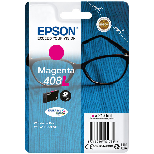Original Epson 408L (C13T09K34010) Tintenpatrone magenta