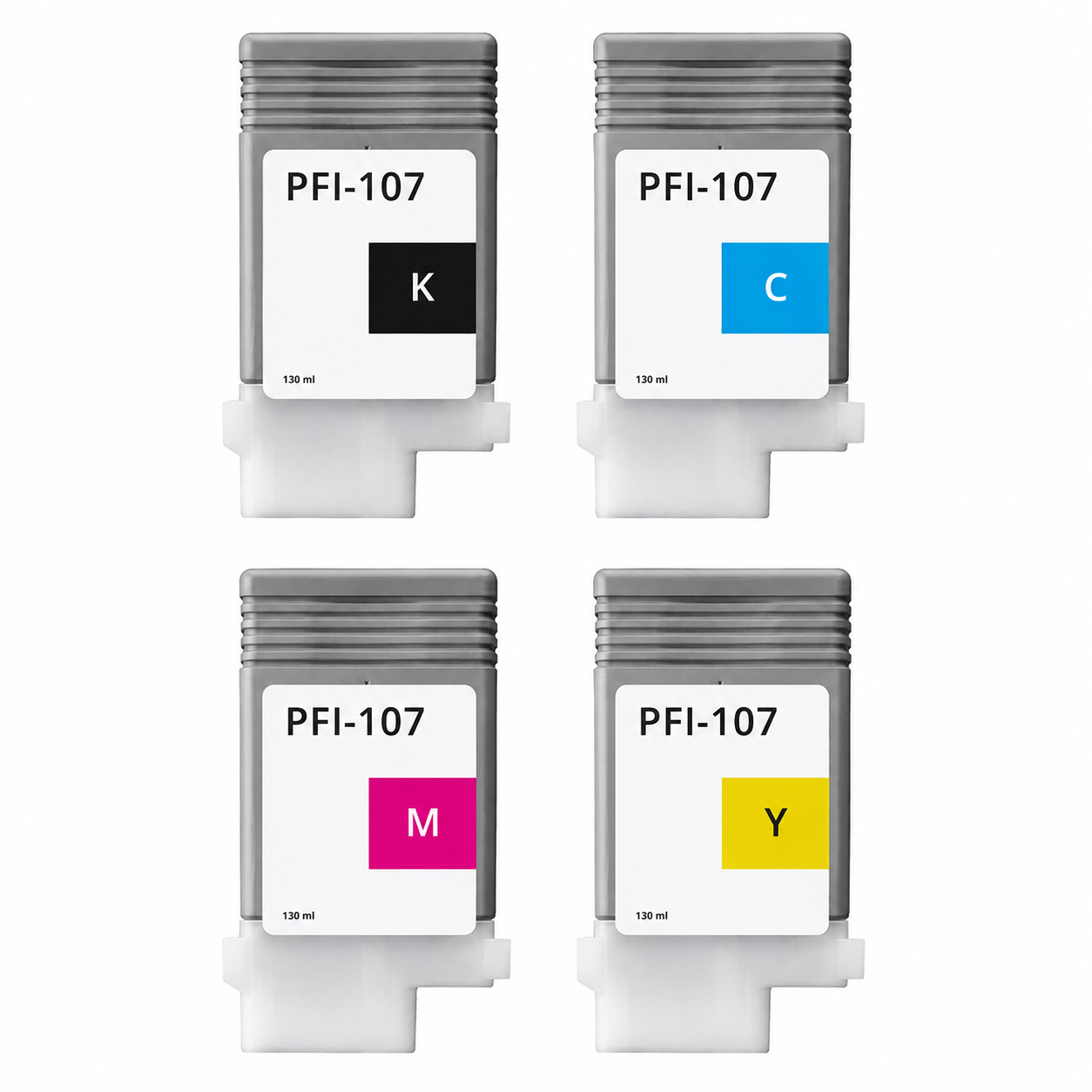 Multipack kompatibel zu Canon PFI-107BK (6705B001) enthält 4x Tintenpatrone