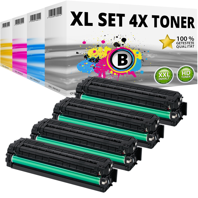 Multipack kompatibel zu Samsung / HP CLT-K505L/ELS / K505L enthält 4x Tonerkartusche