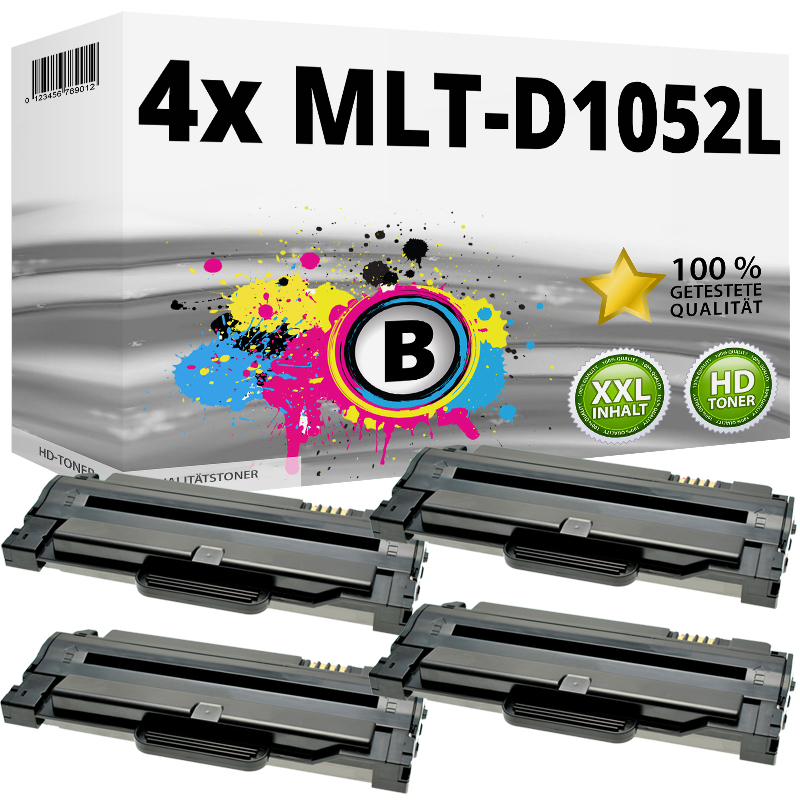 Sparset kompatibel zu Samsung MLT-D1052L/ELS / 1052L enthält 4x Tonerkartusche