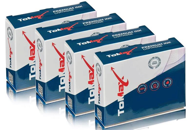 ToMax Multipack ersetzt Epson C13T 13014010 / T1301 enthält 4x Tintenpatrone