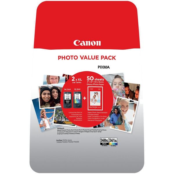 Original Canon PG-560 XL + CL-561 XL (3712C008) Druckkopfpatrone Multipack