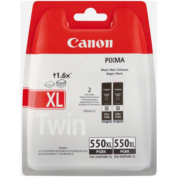 Original Canon 6431B010 / PGI550PGBKXL Tintenpatrone Doppelpack Pigment schwarz