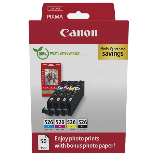 Original Canon 4540B019 / CLI526 Tintenpatrone Multipack