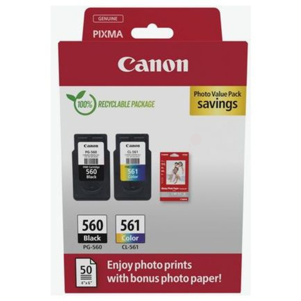 Original Canon PG560 + CL561 (3713C008) Druckkopfpatrone Multipack
