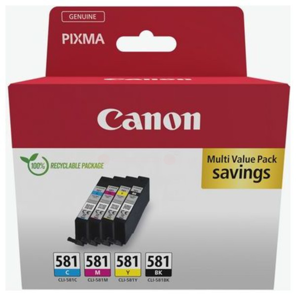Original Canon 2103C007 / CLI581 Tintenpatrone Multipack