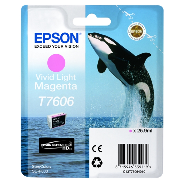 Original Epson T7606 (C13T76064N10) Tintenpatrone magenta hell
