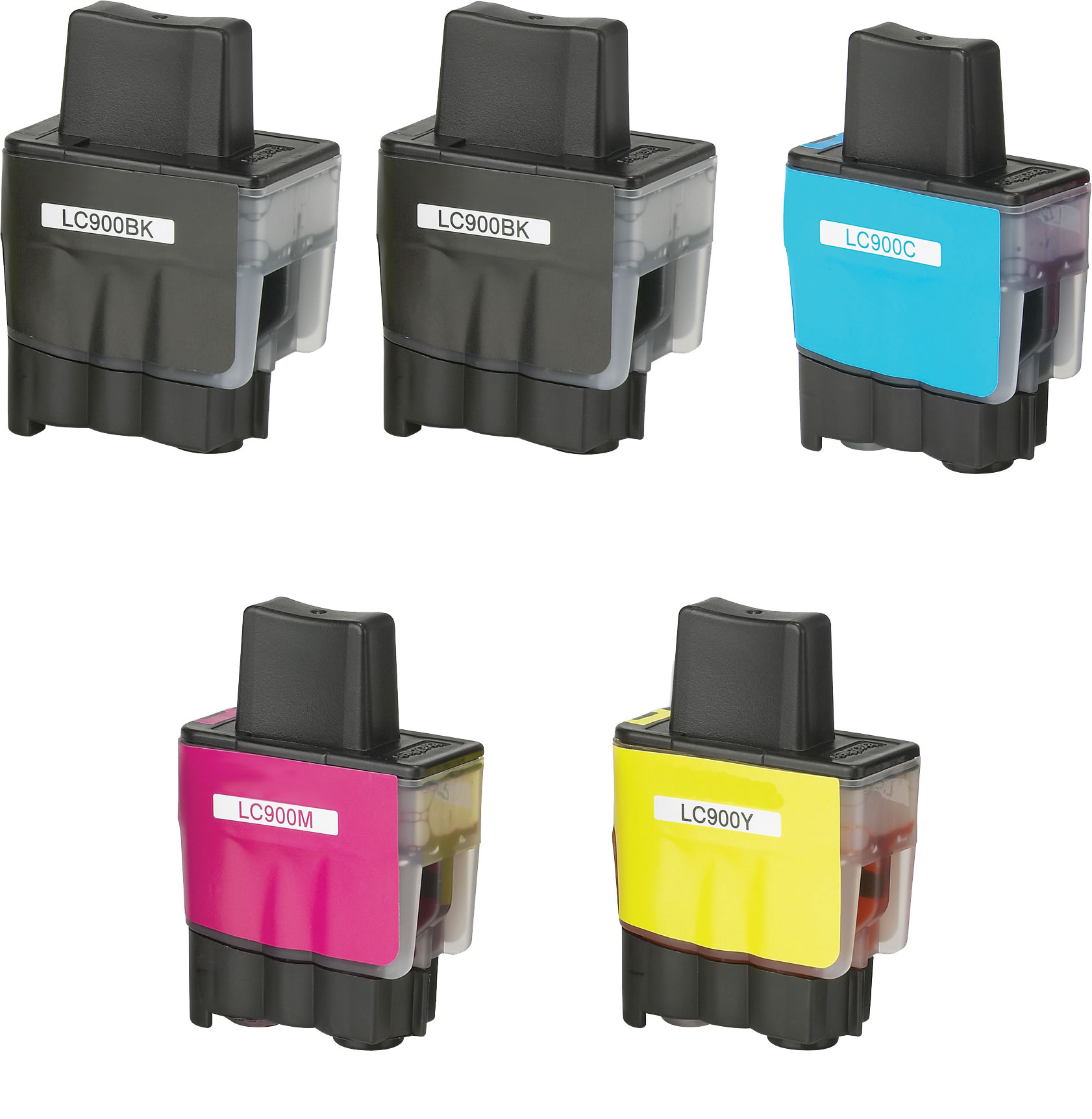 Multipack kompatibel zu Brother LC-900 enthält 5 x Tintenpatrone