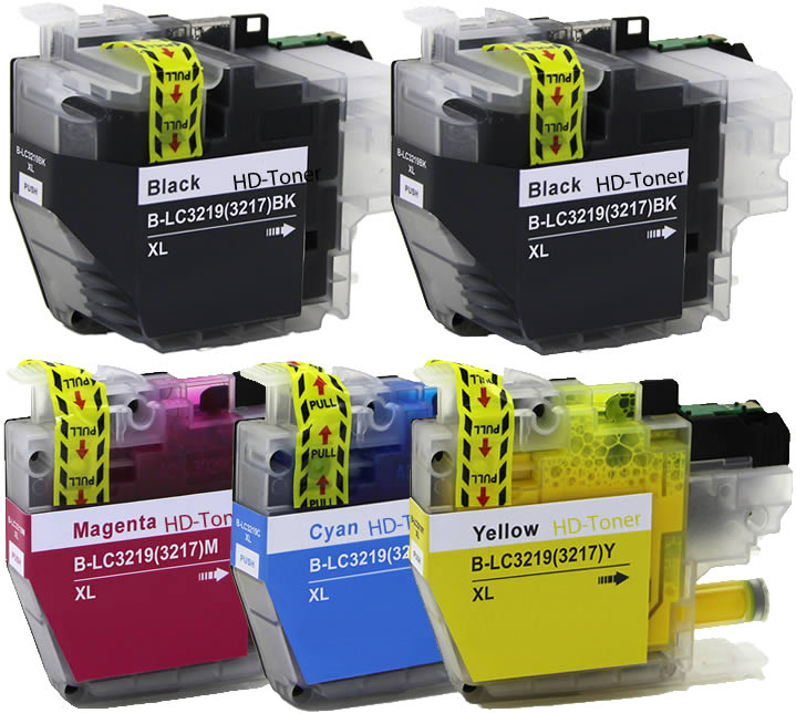 Multipack kompatibel zu Brother LC-3219XL enthält 5 x Tintenpatrone