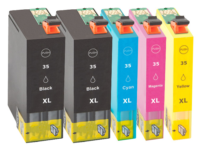 Multipack kompatibel zu Epson C13T35914010 / 35XL enthält 5 x Tintenpatrone