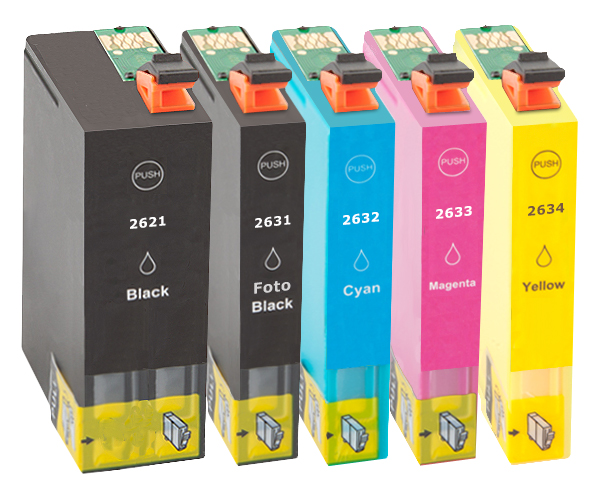 Multipack kompatibel zu Epson C13T26214010 / 26XL enthält 5 x Tintenpatrone