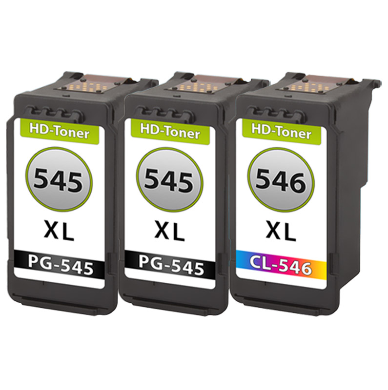 Multipack kompatibel zu Canon 8286B001 / PG-545XL+CL-546XL enthält 3x Druckkopfpatrone