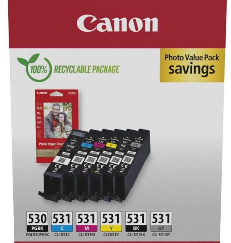 Original Canon 6117C004 / PGI530CLI531 Tintenpatrone Multipack