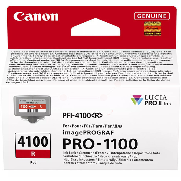 Original Canon 6785C001 / PFI-4100R Tintenpatrone rot