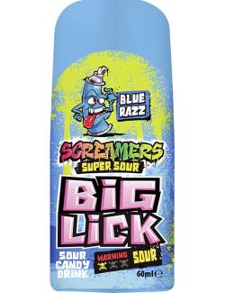 Zed Candy Screamers Super Sour Big Lick Blue Razz Sour Candy Drink