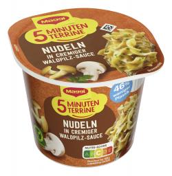 Maggi 5 Minuten Terrine Nudeln in Waldpilz-Rahmsauce