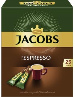Jacobs löslicher Kaffee Typ Espresso, 25 Instant Kaffee Sticks