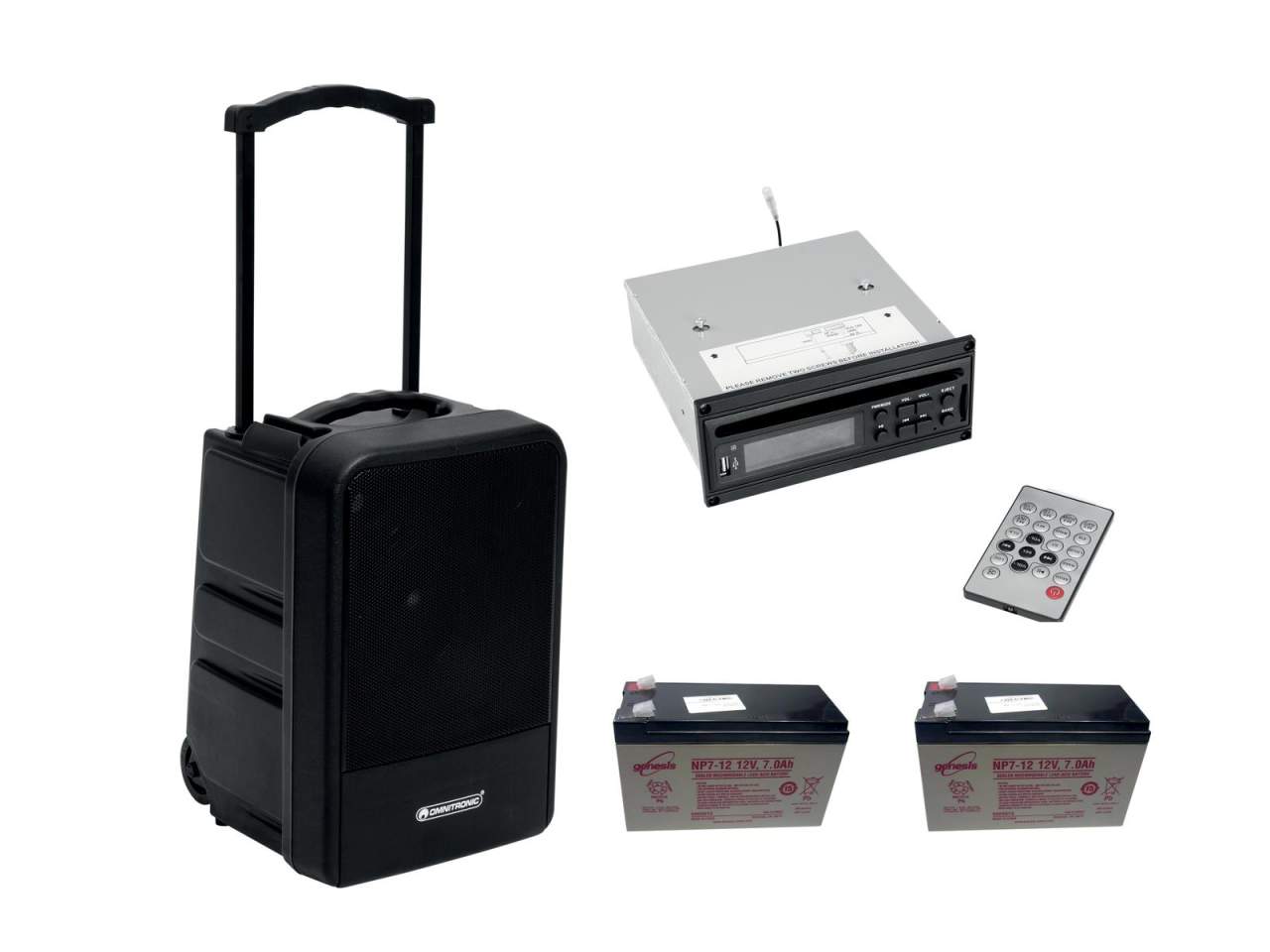 OMNITRONIC Set MOM-10BT4 Modular-Drahtlos-PA-System + CD-Player mit USB&SD + ...