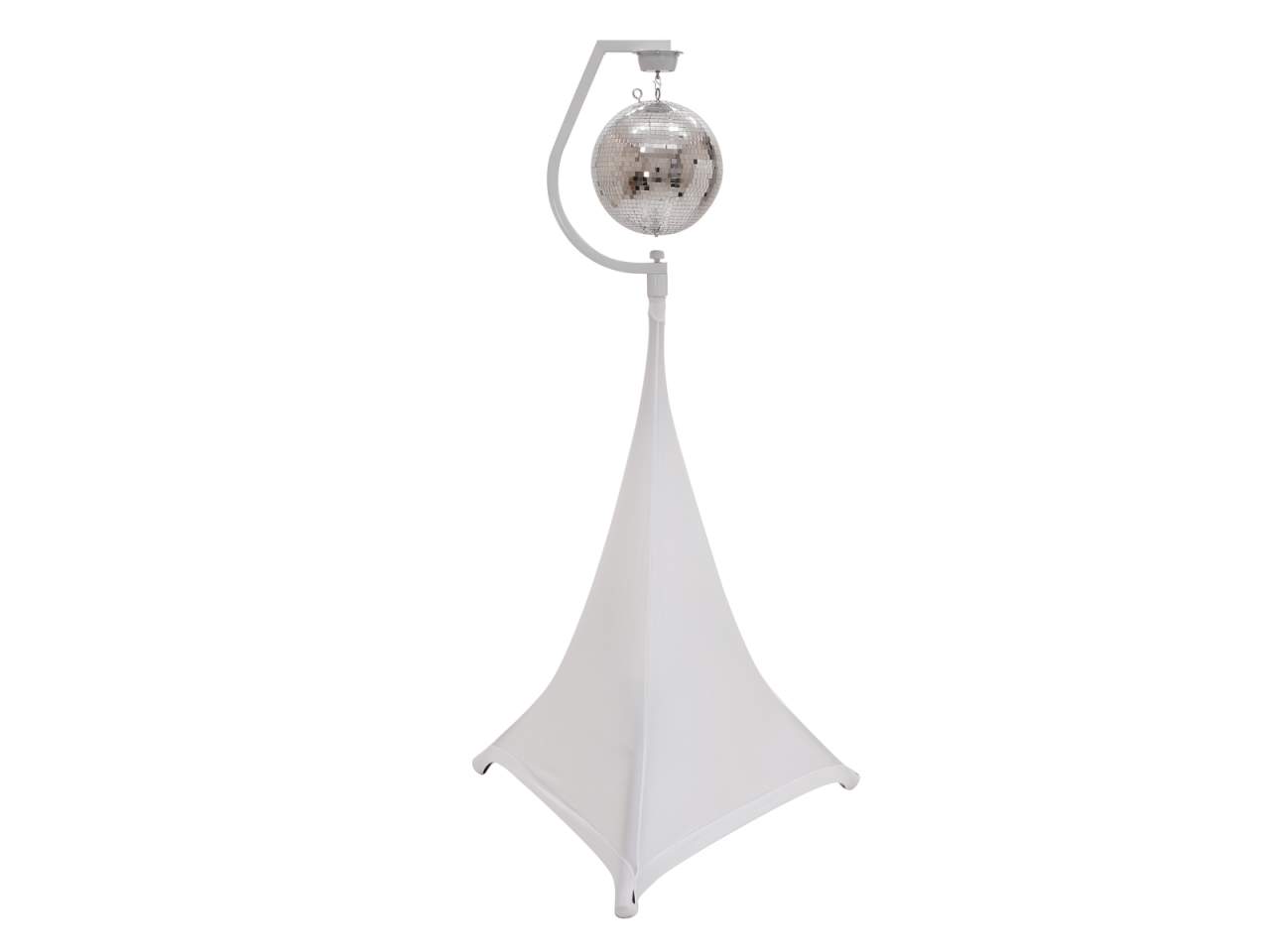 EUROLITE Set Spiegelkugel 30cm mit Stativ und Segel wei?