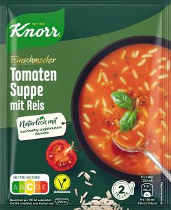 Knorr Feinschmecker Tomaten Suppe mit Reis