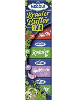 Meggle Kräuterbutter Riegel Trio Diabolo-Kräuter-Knoblauch