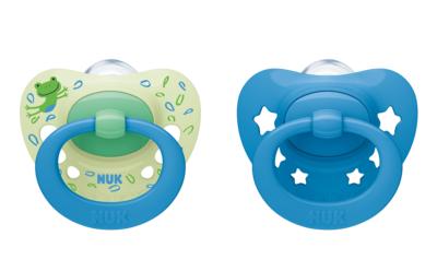 NUK Signature Silikon-Schnuller Blau/Grün 6-18m