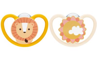 NUK Space Silikon-Schnuller Gelb/Beige 18-36m