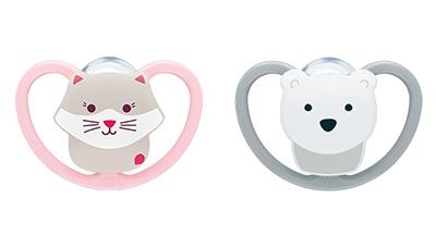 NUK Perfect Match Air Silikon-Schnuller 18-36 Monate rosa/grau