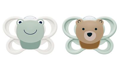 NUK Perfect Match Air Silikon-Schnuller 0-6 Monate grün/beige